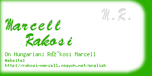 marcell rakosi business card